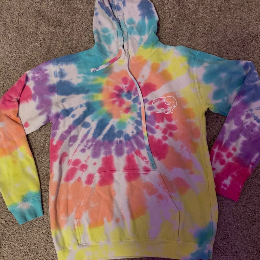 Ivory Ella Oversized Tie Dye Hoodie